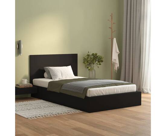 Tăblie de pat, negru, 120x1,5x80 cm, lemn prelucrat, 3 image