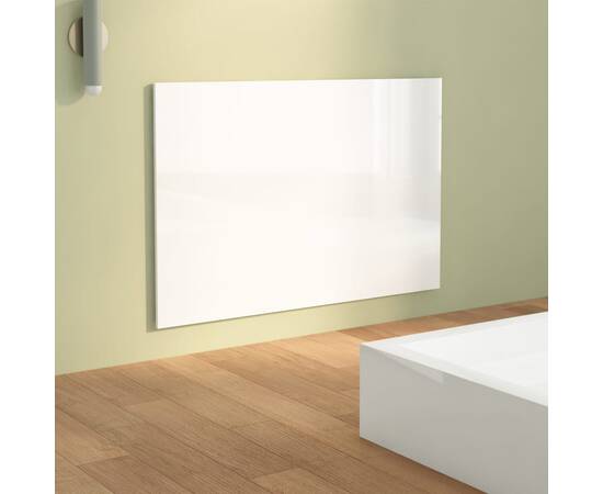 Tăblie de pat,alb extralucios, 120x1,5x80 cm, lemn prelucrat, 4 image
