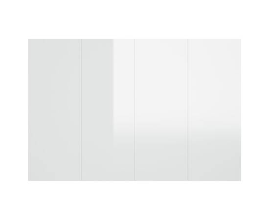 Tăblie de pat,alb extralucios, 120x1,5x80 cm, lemn prelucrat, 5 image