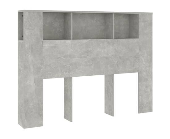 Dulap tăblie, gri beton, 140x18,5x104,5 cm, 2 image