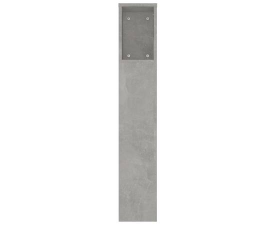 Dulap tăblie, gri beton, 220x18,5x104,5 cm, 5 image