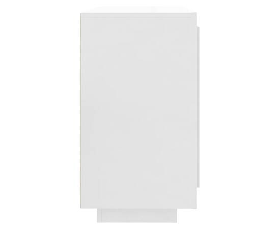 Servantă, alb extralucios, 80x40x75 cm, lemn compozit, 4 image