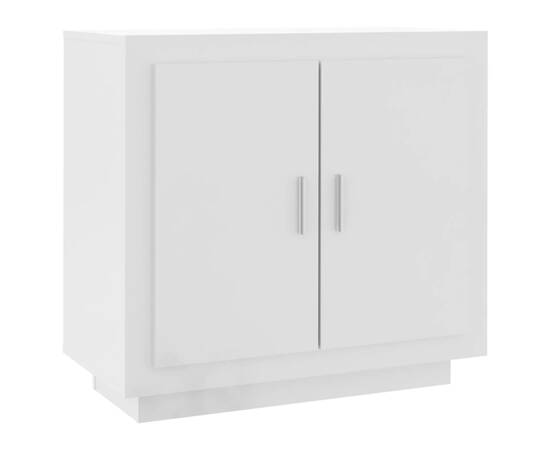 Servantă, alb extralucios, 80x40x75 cm, lemn compozit, 2 image