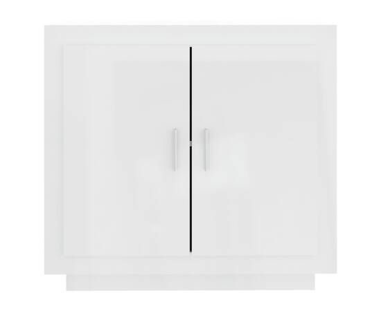 Servantă, alb extralucios, 80x40x75 cm, lemn compozit, 3 image