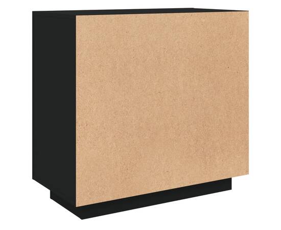 Servantă, negru, 80x40x75 cm, lemn compozit, 5 image