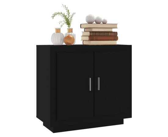 Servantă, negru, 80x40x75 cm, lemn compozit, 8 image