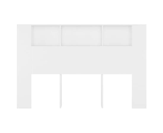 Tăblie de pat cu dulap, alb, 160x18,5x104,5 cm, 4 image
