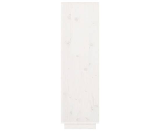 Dulap înalt, alb, 38x35x117 cm, lemn masiv de pin, 4 image