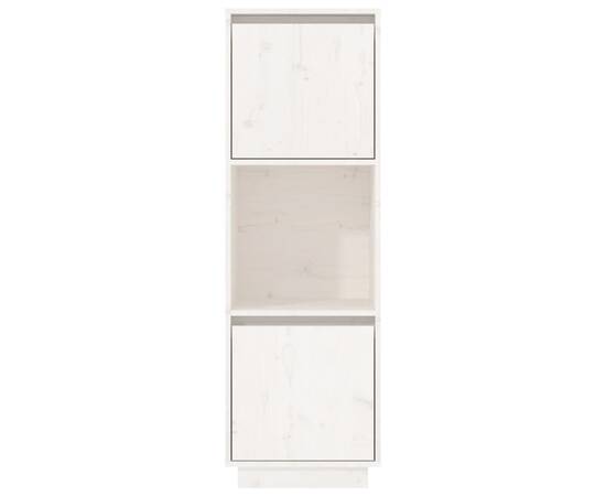 Dulap înalt, alb, 38x35x117 cm, lemn masiv de pin, 3 image