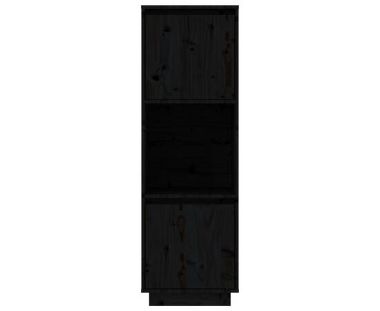 Dulap înalt, negru, 38x35x117 cm, lemn masiv de pin, 3 image