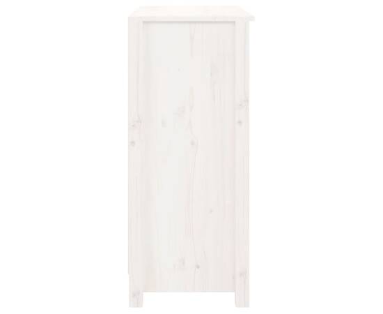 Servantă, alb, 70x35x80 cm, lemn masiv de pin, 5 image