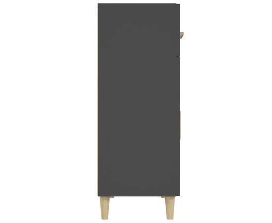 Servantă, negru, 69,5x34x89 cm, lemn prelucrat, 5 image