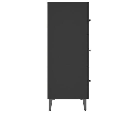 Servantă, negru, 69,5x34x90 cm, lemn prelucrat, 7 image