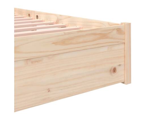 Cadru de pat, 200x200 cm, lemn masiv, 8 image