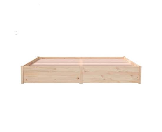 Cadru de pat, 200x200 cm, lemn masiv, 5 image