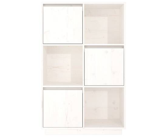 Dulap înalt, alb, 74x35x117 cm, lemn masiv de pin, 5 image