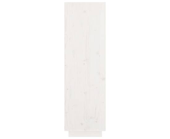Dulap înalt, alb, 74x35x117 cm, lemn masiv de pin, 6 image
