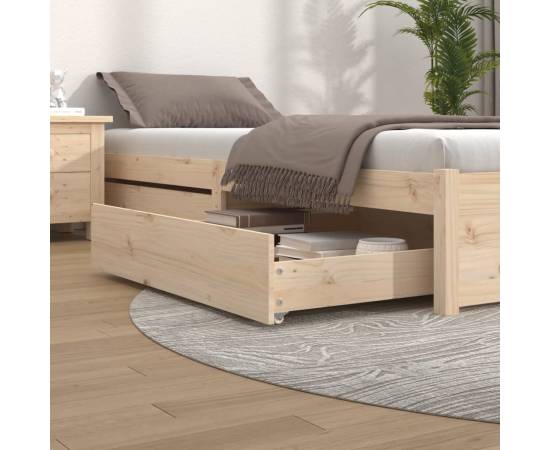 Sertare pentru pat, 2 buc., lemn masiv de pin