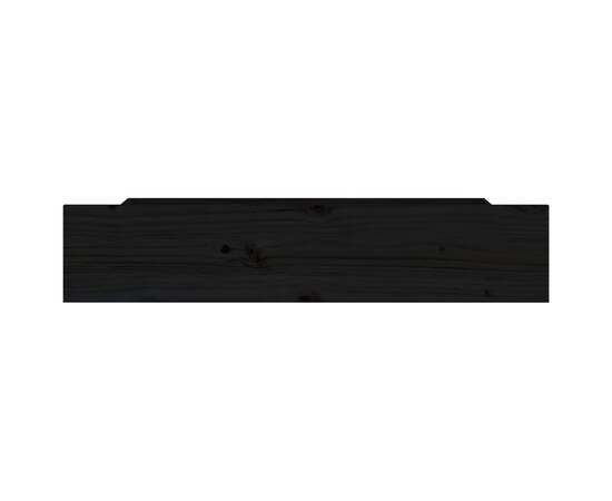 Sertare pentru pat, 4 buc., negru, lemn masiv de pin, 4 image