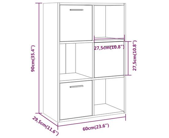 Dulap de depozitare, stejar fumuriu, 60x29,5x90 cm, 9 image