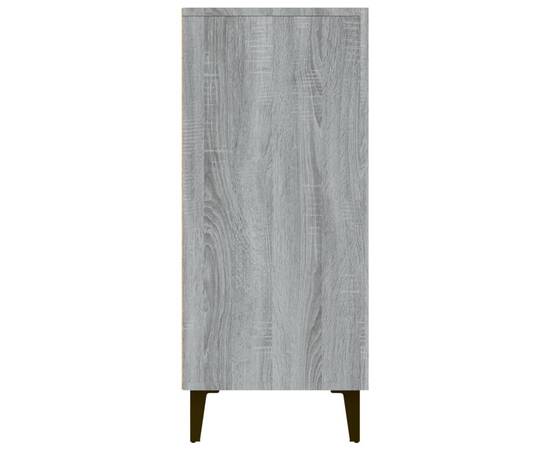 Servantă, gri sonoma, 90x34x80 cm, lemn prelucrat, 6 image