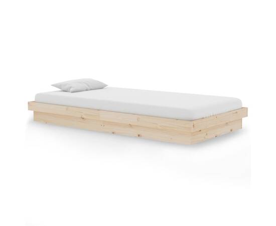 Cadru de pat, 100x200 cm, lemn masiv de stejar, 2 image