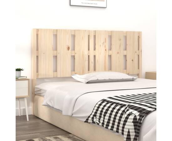 Tăblie de pat, 155,5x4x100 cm, lemn masiv de pin, 3 image