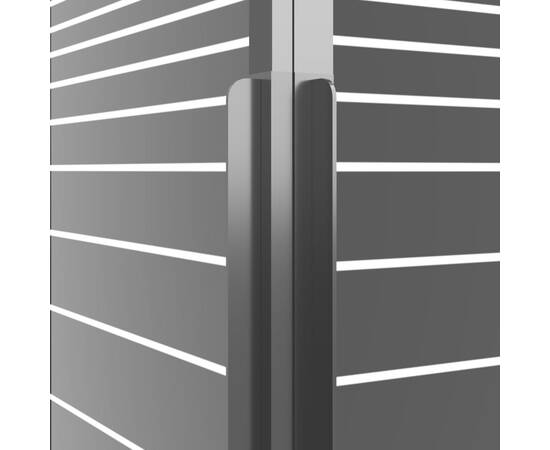 Cabină de duș cu dungi, negru, 80x80x180 cm, esg, 8 image