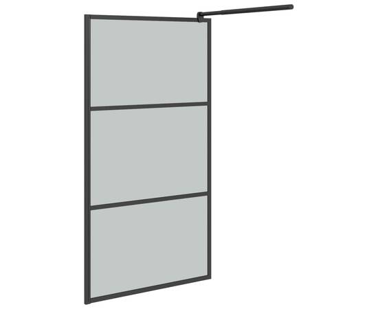 Paravan duș walk-in negru 100x195 cm sticlă esg culoare închisă, 4 image