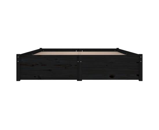 Cadru de pat cu sertare double 4ft6, negru, 135x190 cm, 5 image
