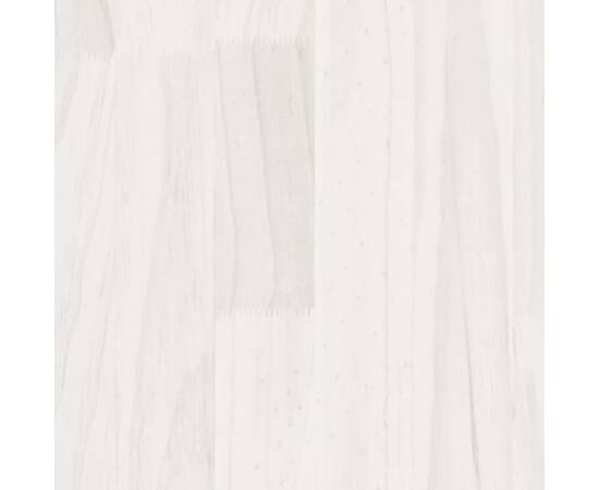Cadru de pat single 3ft, alb, 90x190 cm, lemn masiv de pin, 5 image
