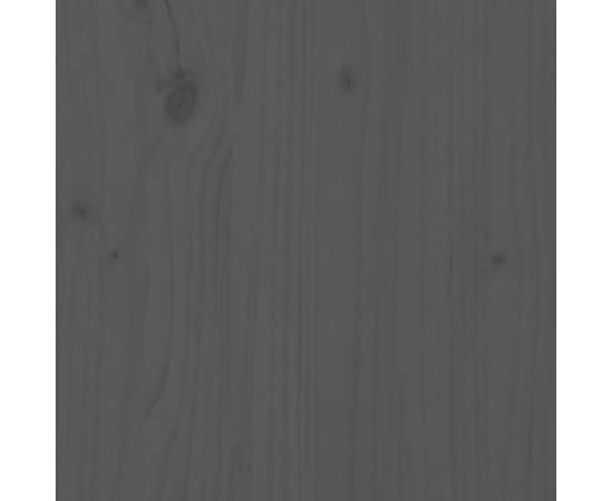 Cadru de pat small single 2ft6, gri, 75x190 cm, lemn masiv, 8 image