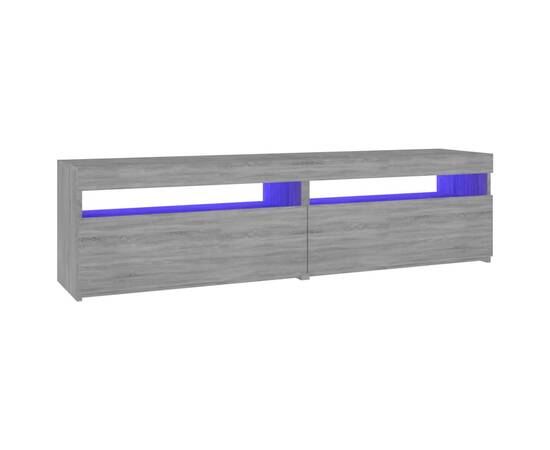 Comodă tv cu lumini led, 2 buc., sonoma gri, 75x35x40 cm, 10 image