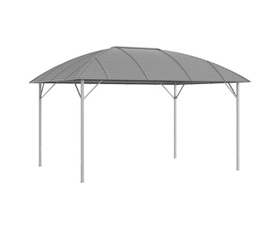 Pavilion cu acoperiș arcuit, antracit, 3x4 m, 2 image