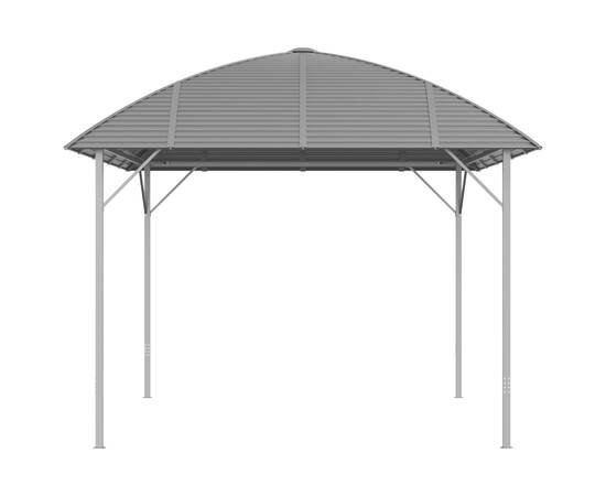 Pavilion cu acoperiș arcuit, antracit, 3x4 m, 4 image