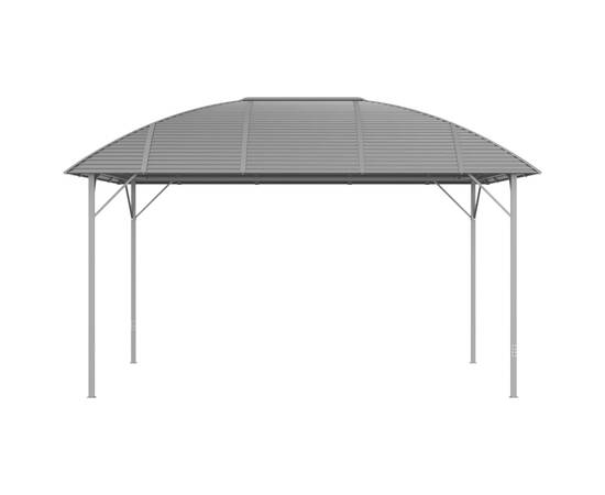 Pavilion cu acoperiș arcuit, antracit, 3x4 m, 3 image