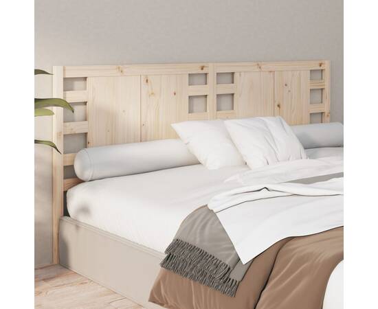 Tăblie de pat, 141x4x100 cm, lemn masiv de pin, 4 image