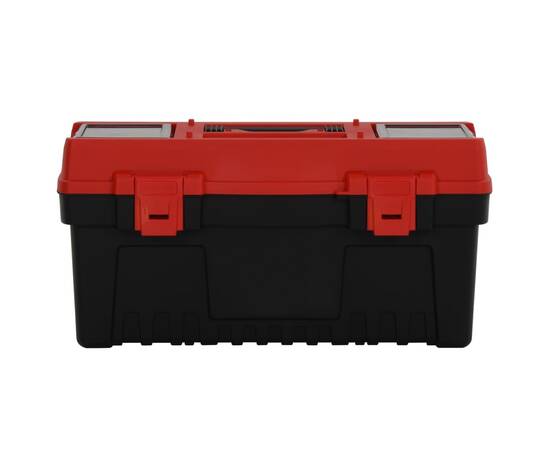 Set de cutii de scule, 2 piese, negru și roșu, polipropilenă, 3 image