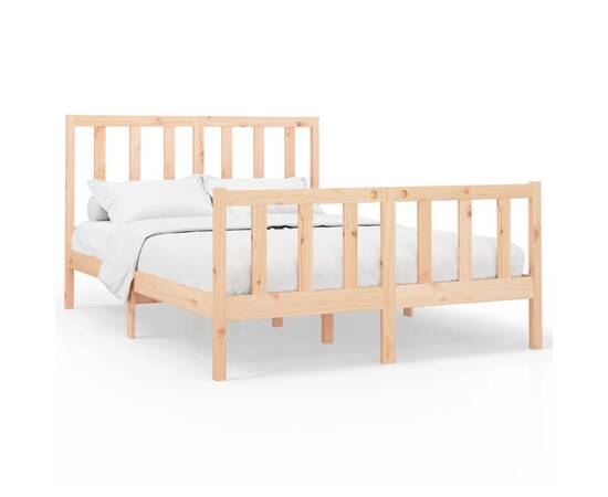 Cadru de pat, 140x200 cm, lemn masiv de pin, 2 image