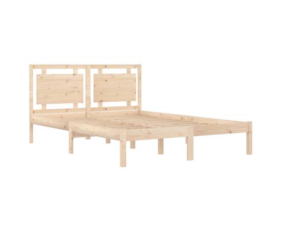 Cadru de pat, 160x200 cm, lemn masiv, 4 image
