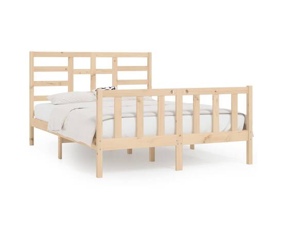 Cadru de pat, 5ft king size, 150x200 cm, lemn masiv, 2 image