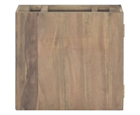 Dulap pentru baie de perete, 45x30x40 cm, lemn masiv de tec, 2 image