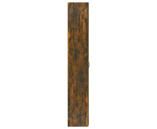 Dulap de birou stejar fumuriu 60x32x190 cm lemn prelucrat, 5 image