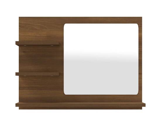 Oglindă de baie, stejar maro, 60x10,5x45 cm, lemn compozit, 3 image