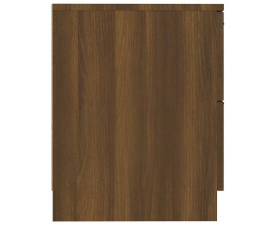 Noptiere de perete, 2 buc., stejar maro, lemn prelucrat, 5 image
