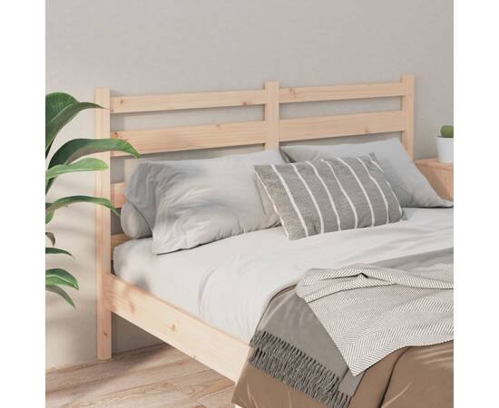 Tăblie de pat, 156x4x100 cm, lemn masiv de pin, 3 image