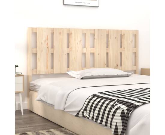 Tăblie de pat, 185,5x4x100 cm, lemn masiv de pin, 3 image