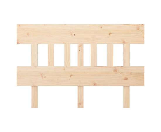 Tăblie de pat, gri, 183,5x3x81 cm, lemn masiv de pin, 3 image