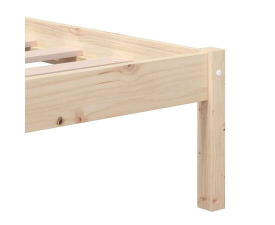Cadru de pat, 200x200 cm, lemn masiv de pin, 7 image