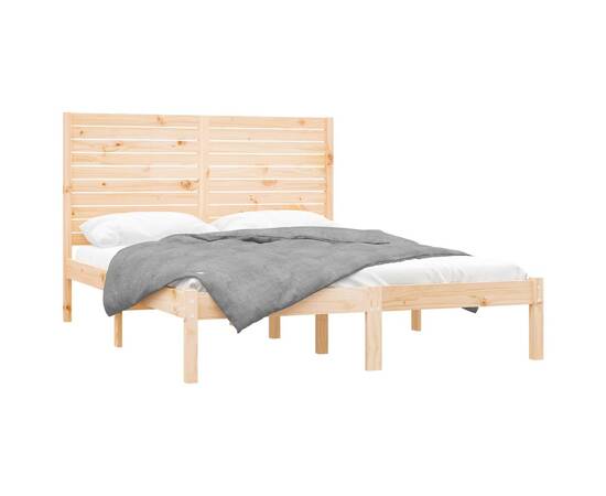 Cadru de pat, 160x200 cm, lemn masiv, 3 image